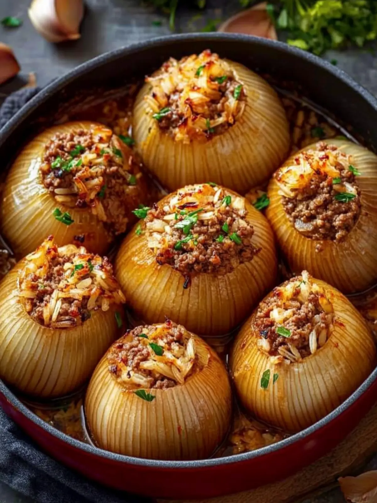 Mouthwatering Stuffed Onions with Ground Beef and Rice Recipe 2 Stuffed Onions with Ground Beef and Rice