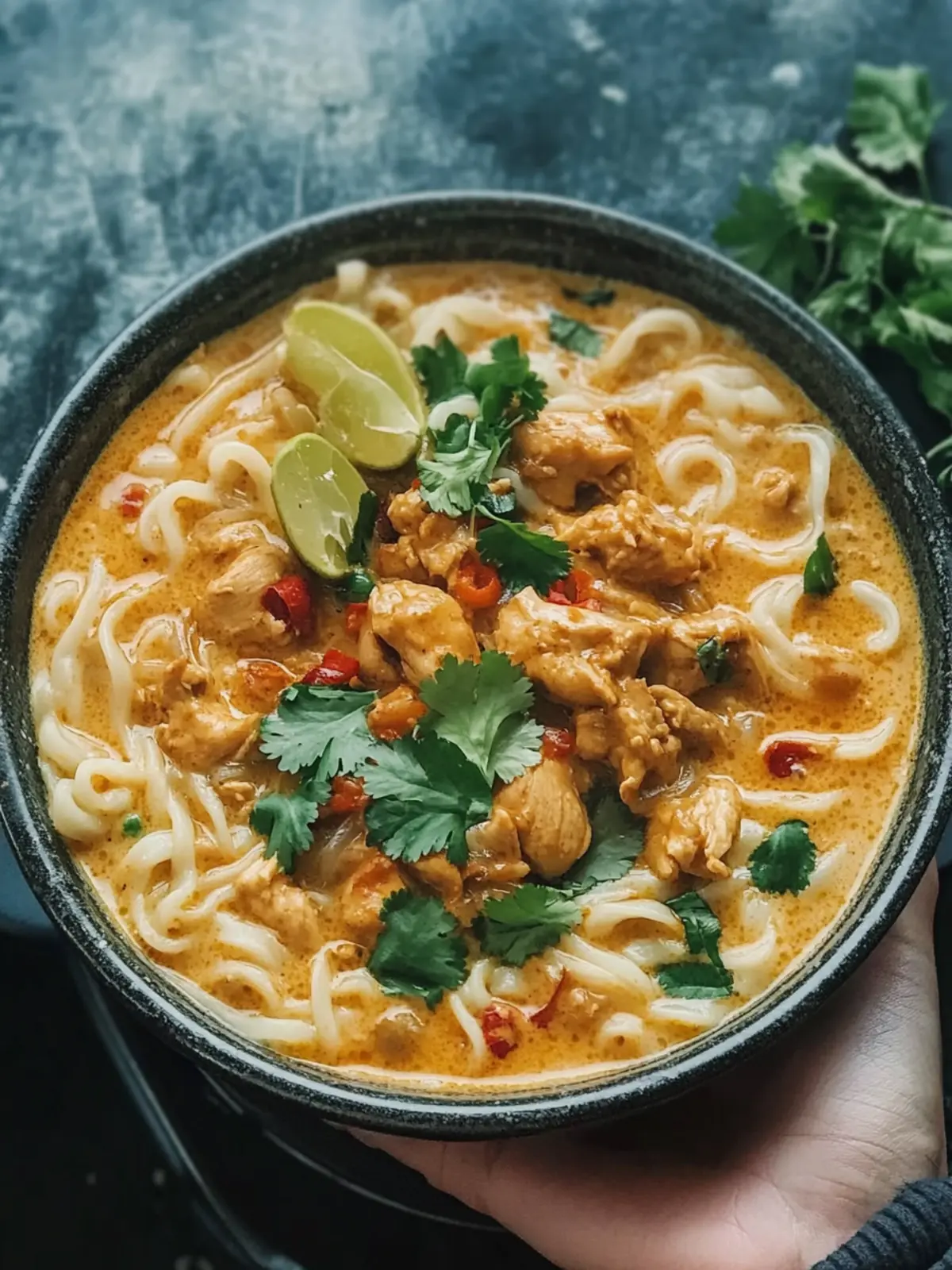Quick Spicy Creamy Thai Chicken Curry Udon in 20 Minutes 3 Spicy Creamy Thai Chicken Curry Udon