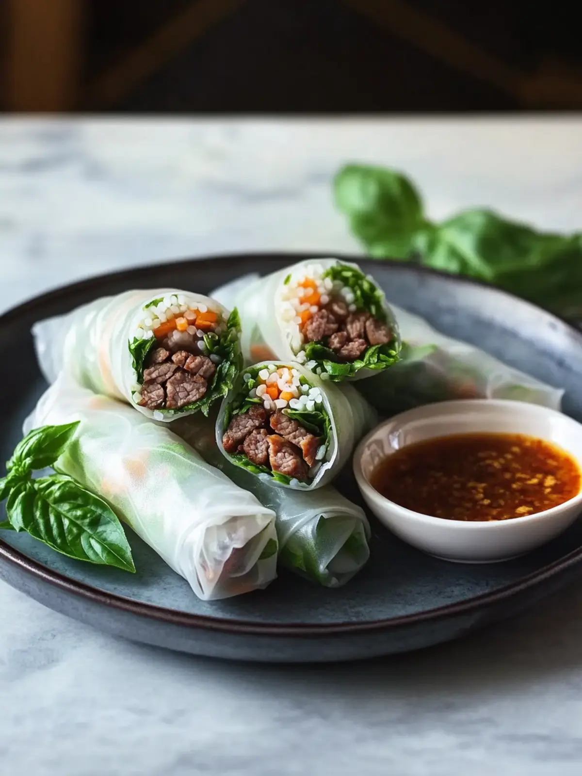Delicious Easy Homemade Thai Basil Beef Spring Rolls Recipe 4 Easy Homemade Thai Basil Beef Spring Rolls
