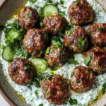 Delicious Lebanese Kofta Meatballs with Cool Cucumber Mint Sauce 7 Lebanese Kofta Meatballs with Cucumber Mint Sauce