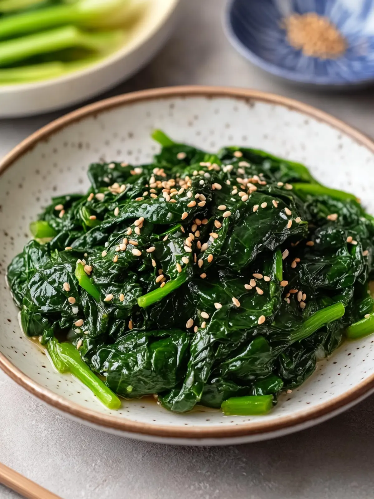 Quick & Healthy Korean Spinach Side Dish Sigeumchi Namul 3 Korean Spinach Side Dish (Sigeumchi Namul)
