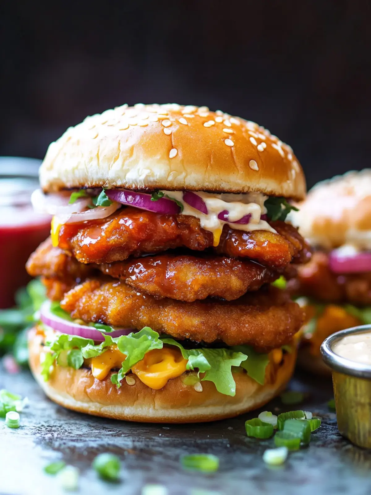 Sticky Crispy Kipburger with Honey Glaze for Ultimate Flavor 4 Sticky crispy kipburger