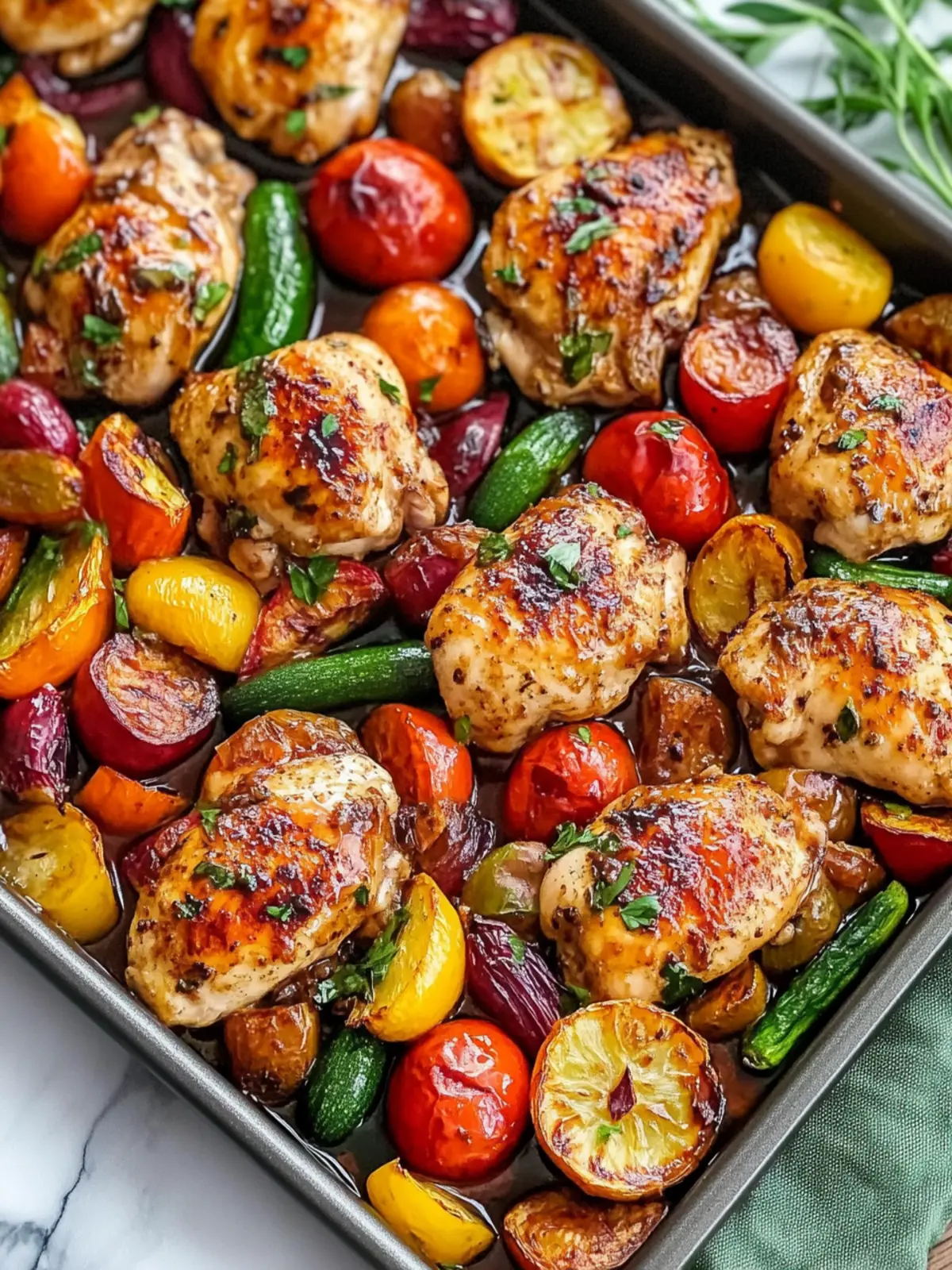 Balsamic Glazed Chicken and Veggies: Effortless Sheet Pan Delight 3 Balsamic Glazed Chicken and Veggies (Sheet Pan)