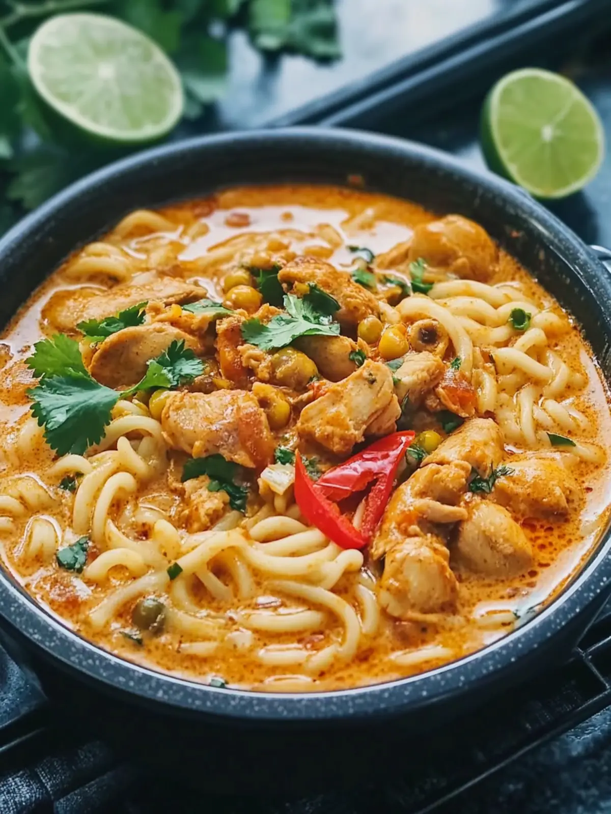 Quick Spicy Creamy Thai Chicken Curry Udon in 20 Minutes 5 Spicy Creamy Thai Chicken Curry Udon