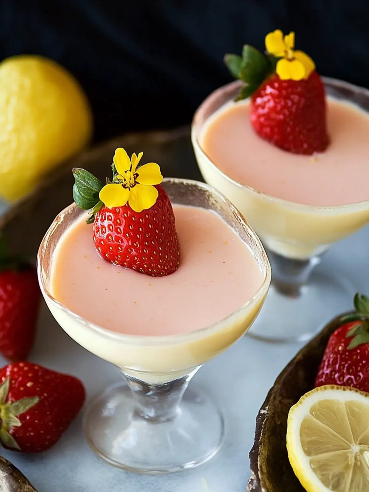 Lemon Strawberry Posset: A Refreshing Summer Indulgence 2 Strawberry Lemon Posset