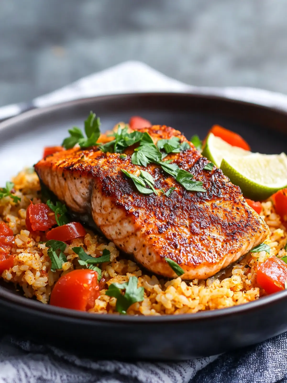 Cajun Salmon With Tomato Cauliflower Rice for a Quick Dinner Delight 5 Cajun Salmon With Tomato Cauliflower Rice