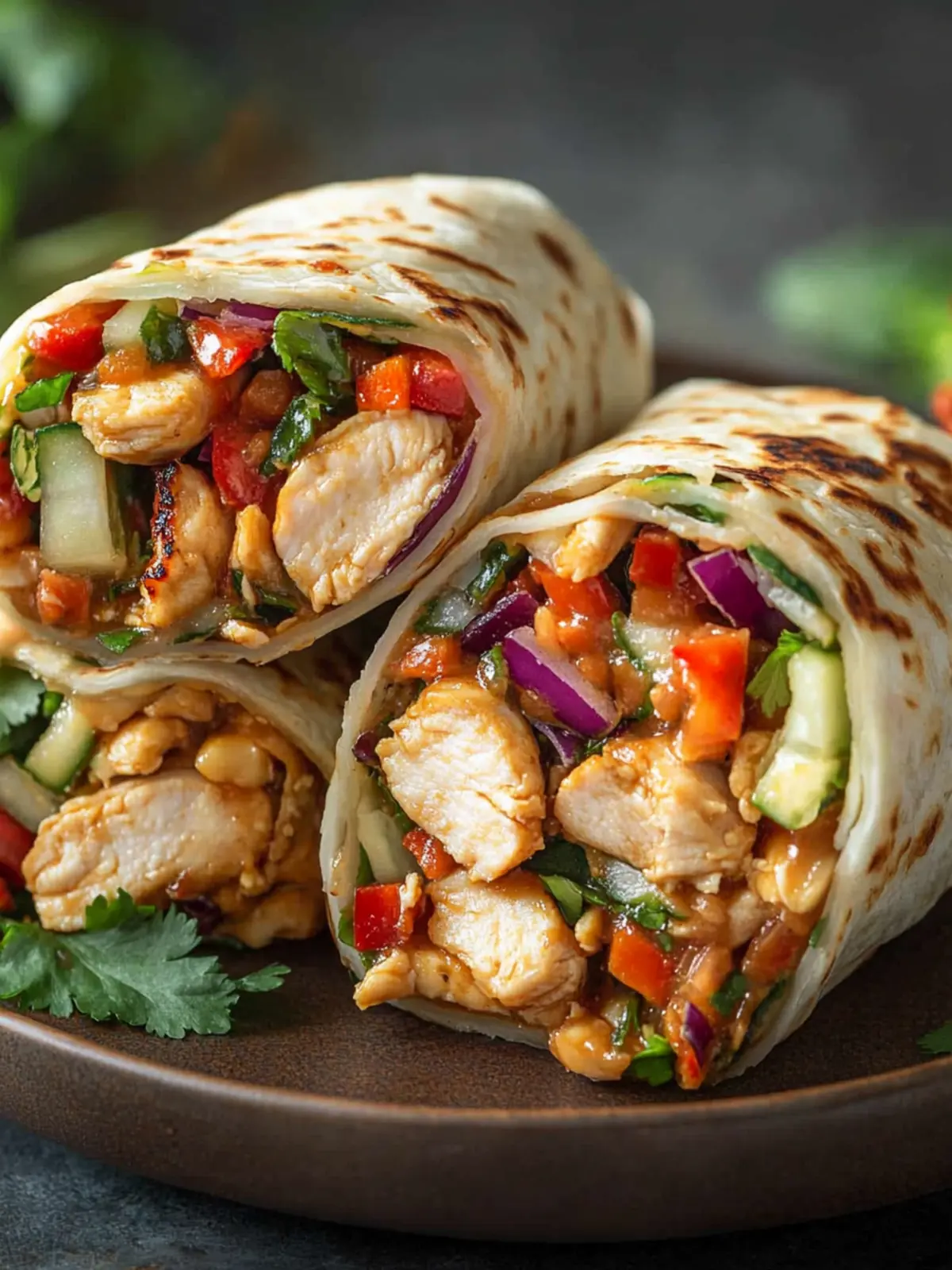 Thai Peanut Chicken Wraps That'll Transform Your Lunch Game 2 Thai Peanut Chicken Wrap