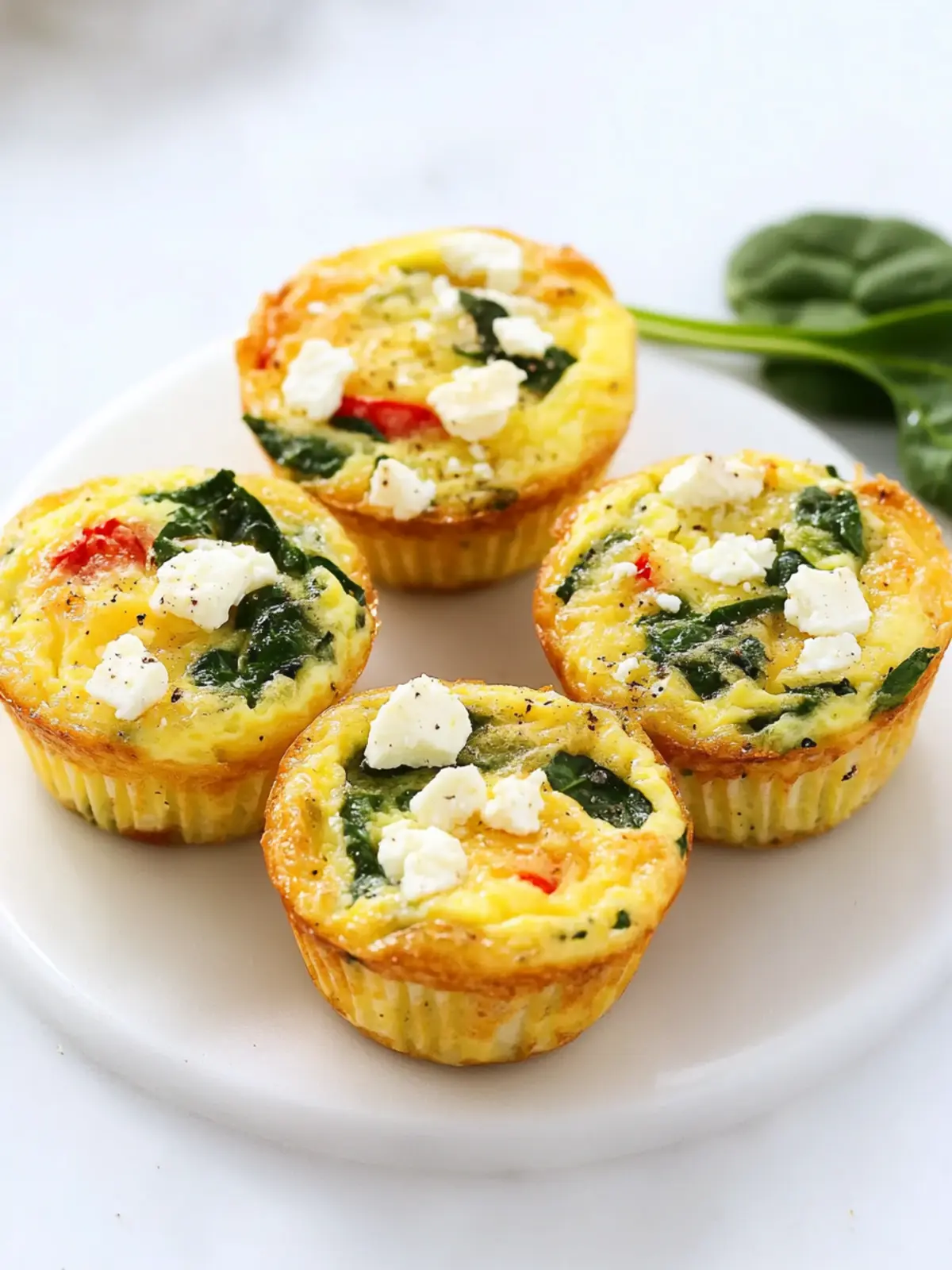 Quick & Healthy Egg Muffins with Spinach and Feta Bliss 3 Quick & Healthy Egg Muffins with Spinach and Feta