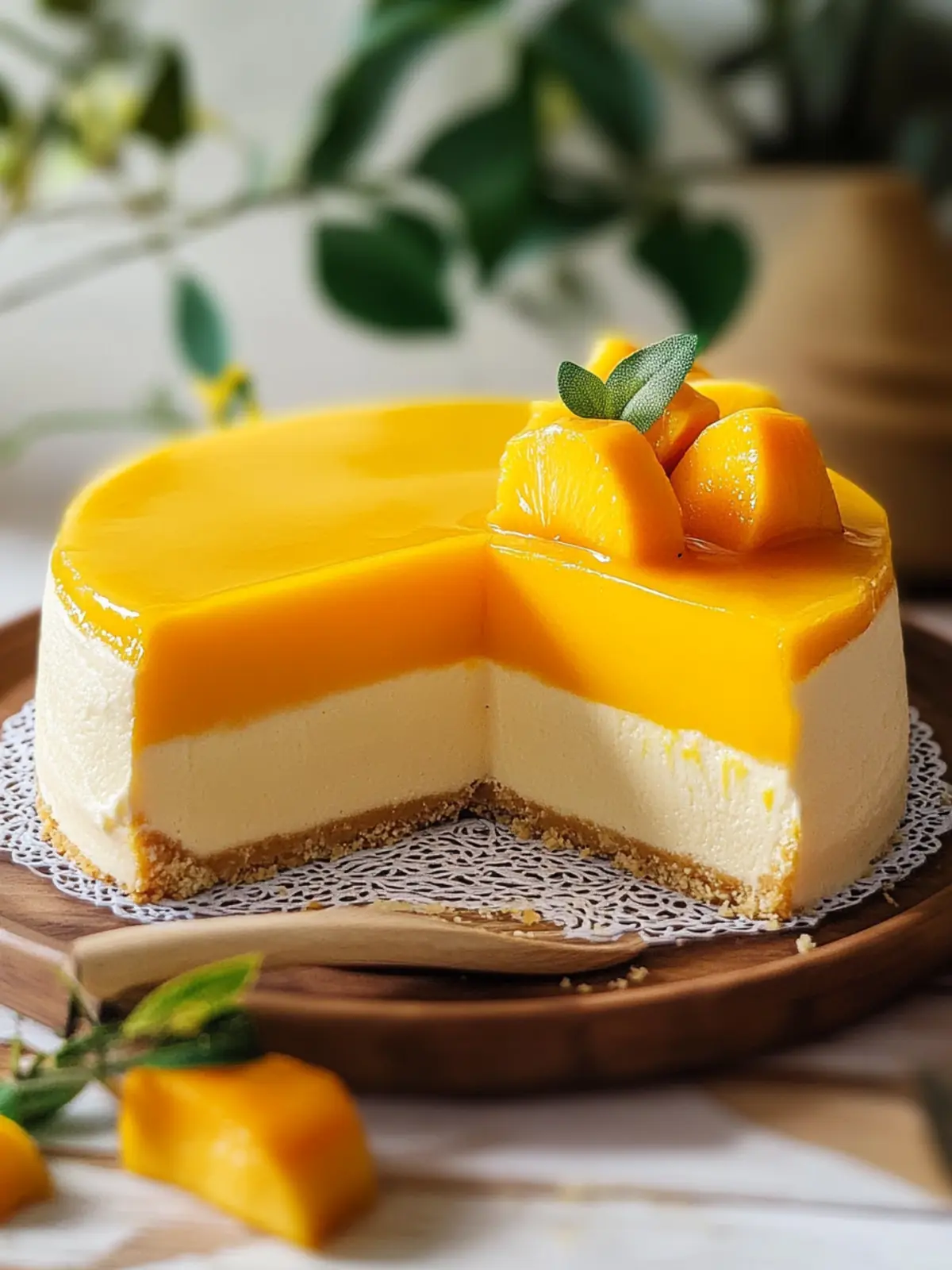 Eggless Mango Mousse Cake: Your New Favorite Tropical Treat 3 Mango Mousse Cake