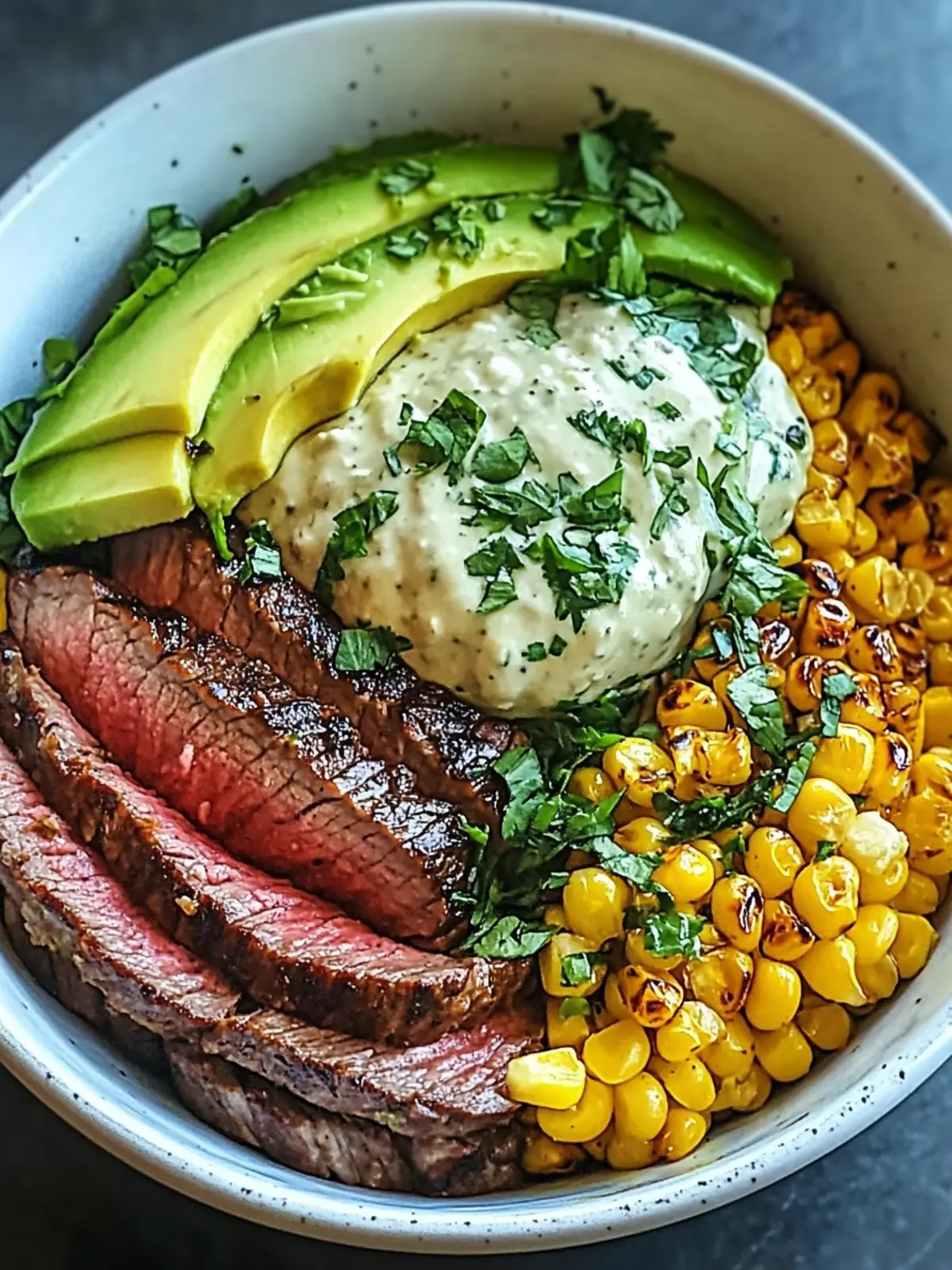 Delicious Steak Avocado Roasted Corn Bowl for Flavor Lovers 4 Steak Avocado Roasted Corn Bowl