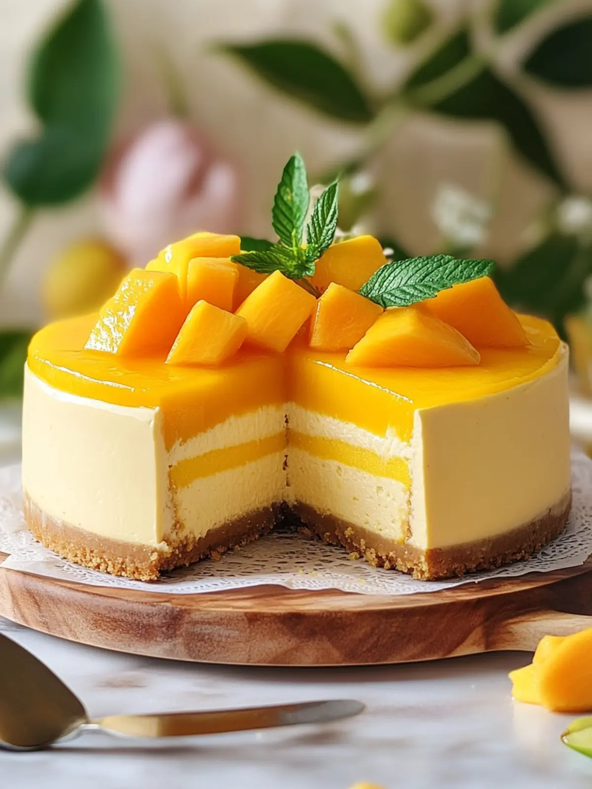 Eggless Mango Mousse Cake: Your New Favorite Tropical Treat 4 Mango Mousse Cake