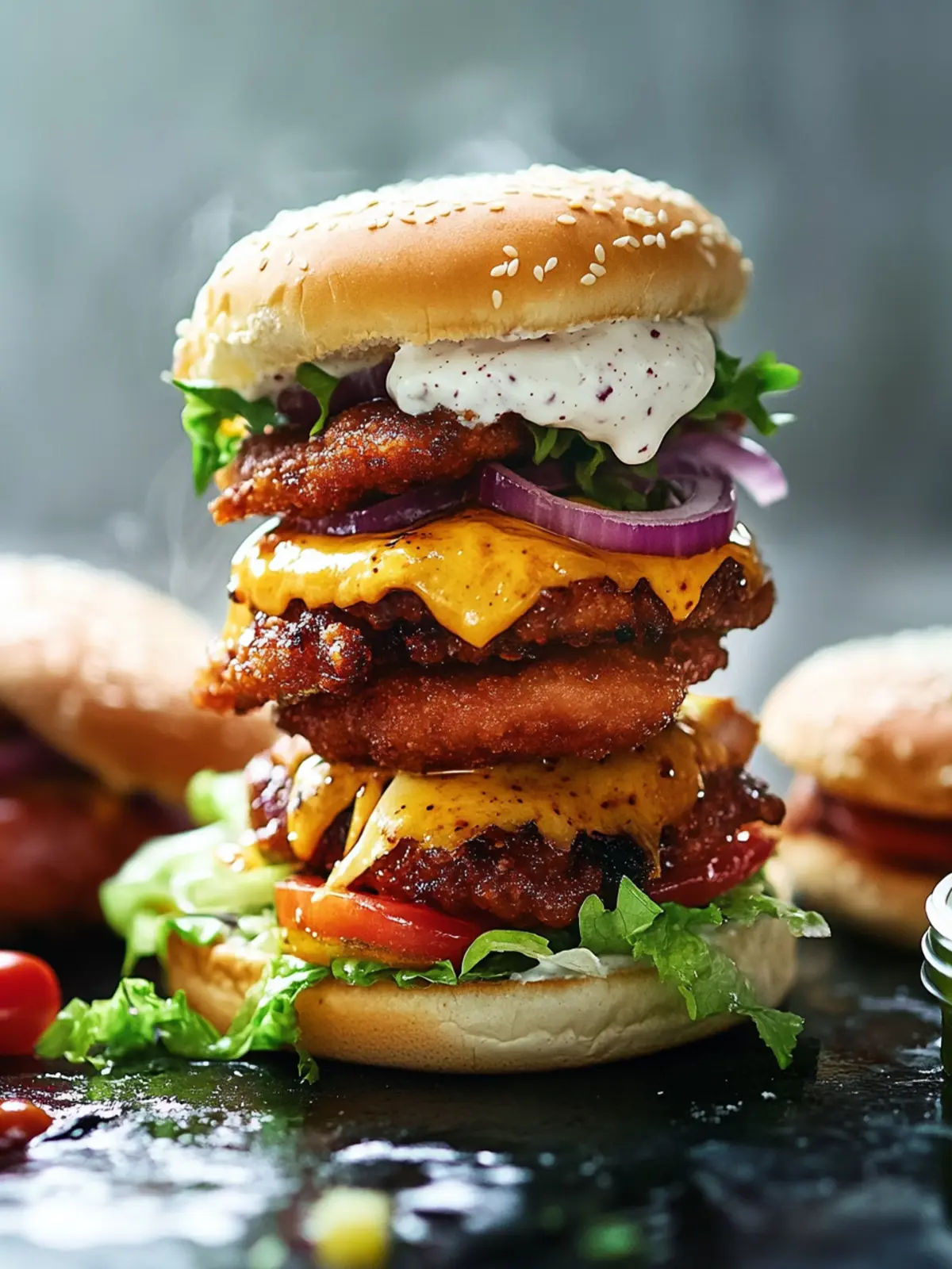 Sticky Crispy Kipburger with Honey Glaze for Ultimate Flavor 3 Sticky crispy kipburger
