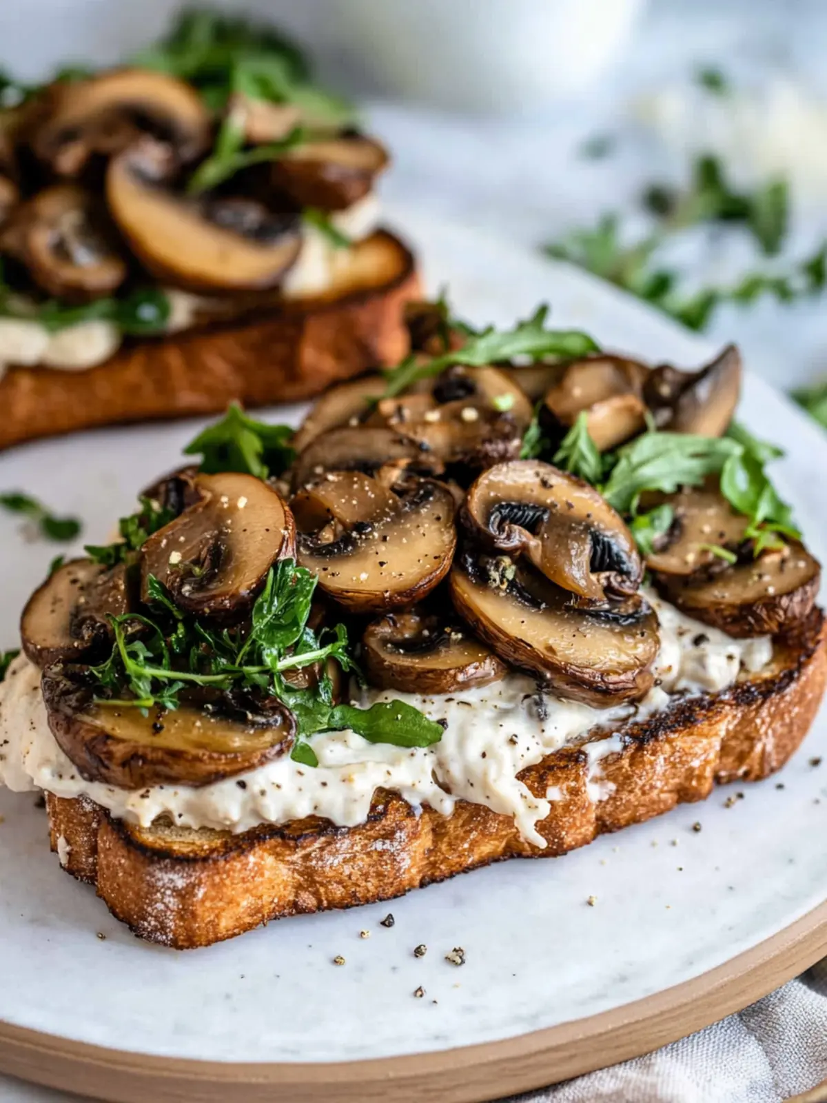 Creamy Mushroom Toast: Quick, Delicious, and Vegan-Friendly 2 Creamy Mushroom Toast