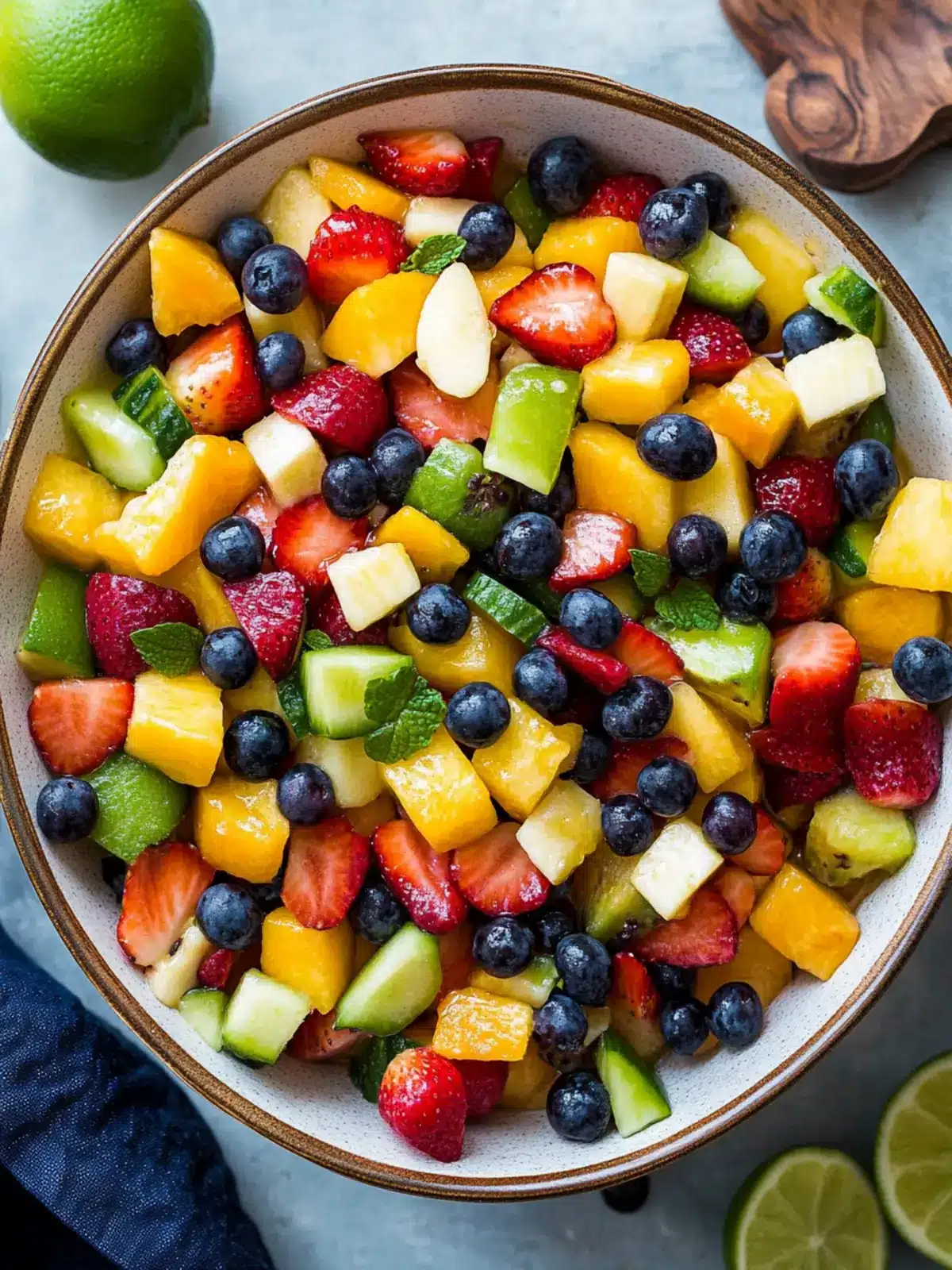 Honey Lime Rainbow Fruit Salad That's Bursting with Flavor 4 Honey Lime Rainbow Fruit Salad