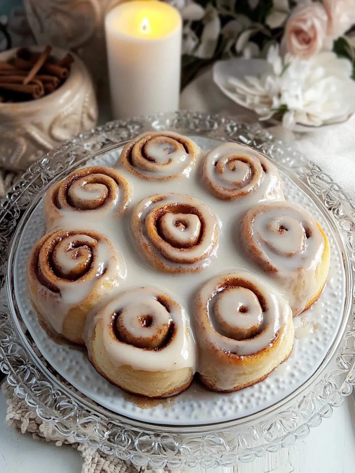 Fluffy and Irresistible Cinnamon Rolls with Creamy Glaze Delight 2 Fluffy and Irresistible Cinnamon Rolls with a Sweet Cinnamon-Sugar Filling and Creamy Glaze
