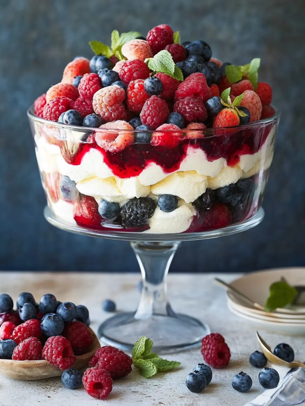 Delicious Berry Trifle: No-Bake Summer Bliss Awaits You 3 Berry Trifle