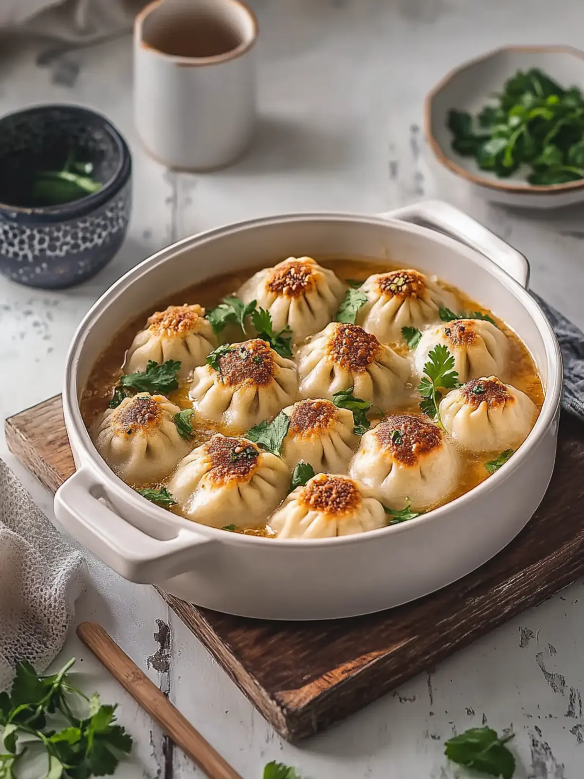 Quick and Customizable One-Pan Dumpling Bake Delight 3 Dumpling Bake
