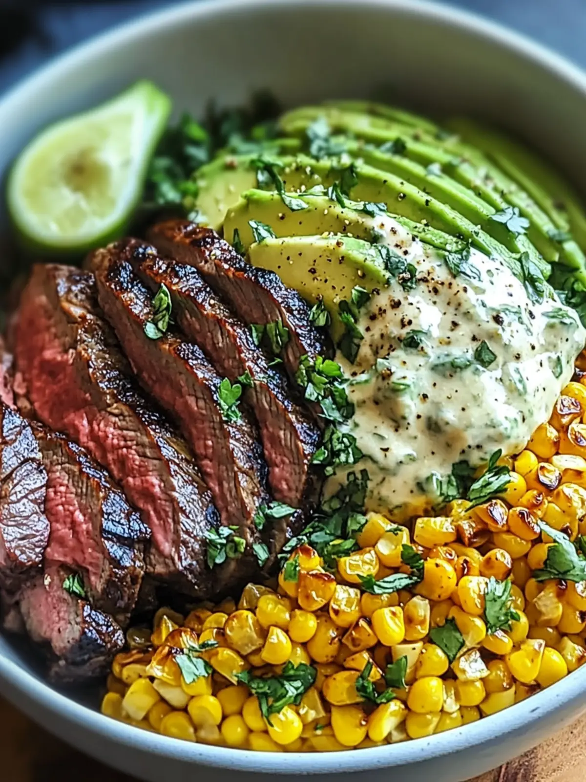 Delicious Steak Avocado Roasted Corn Bowl for Flavor Lovers 5 Steak Avocado Roasted Corn Bowl