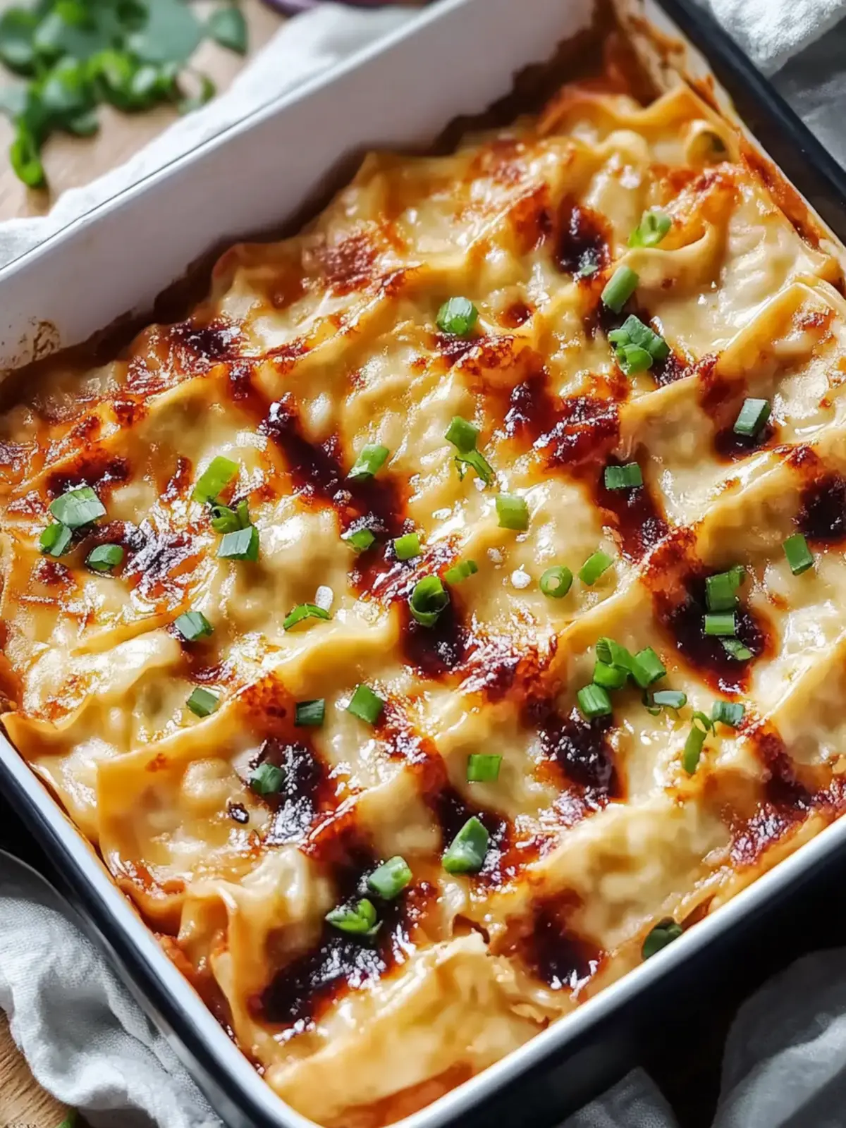 Dumpling Lasagna: The Viral Wonton Wrapper Delight 3 Dumpling Lasagna (Viral TikTok Recipe with Wonton Wrappers)