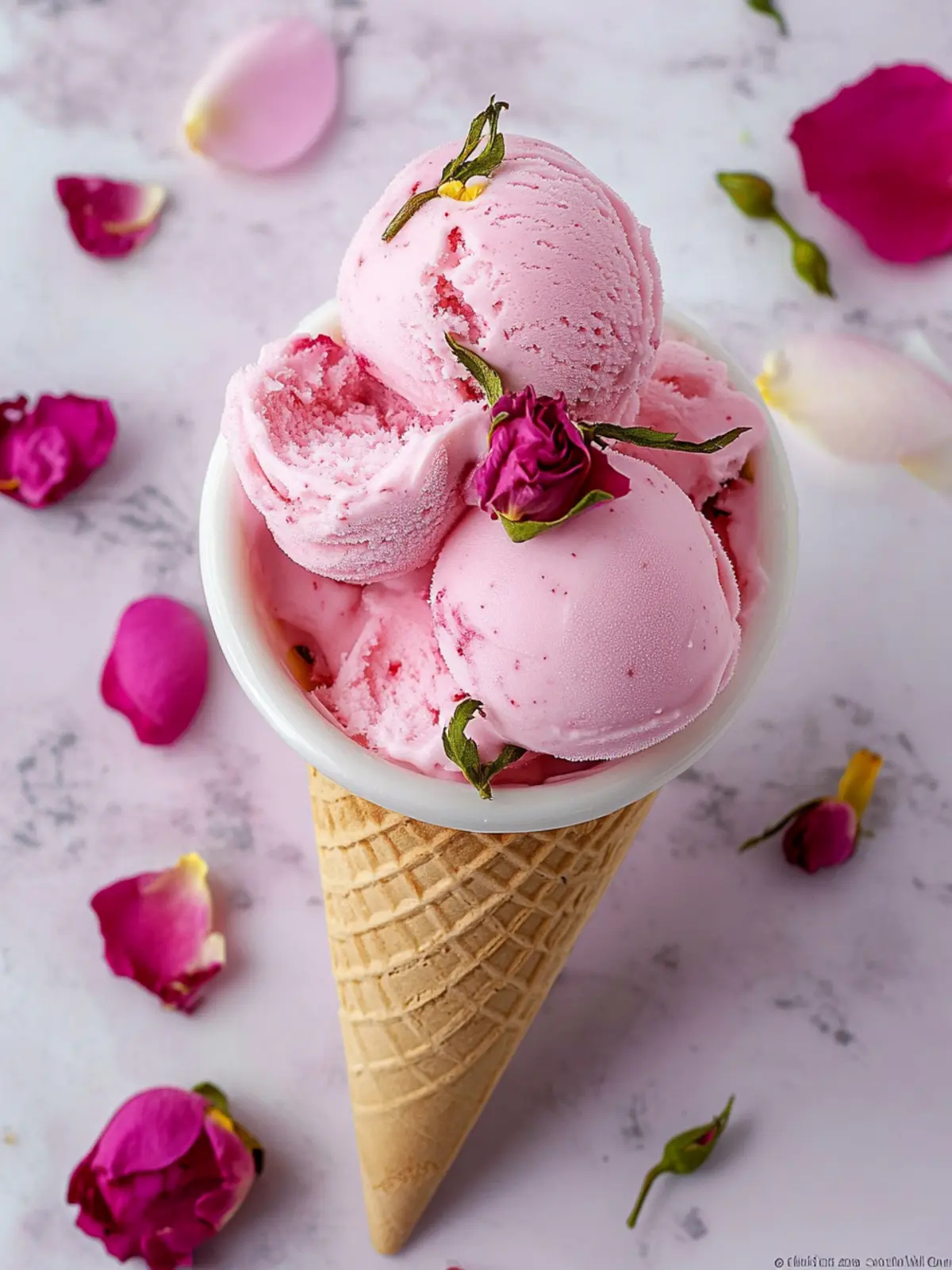 Delightful Rose Ice Cream with Pistachios for a Sweet Escape 2 Rose Ice Cream