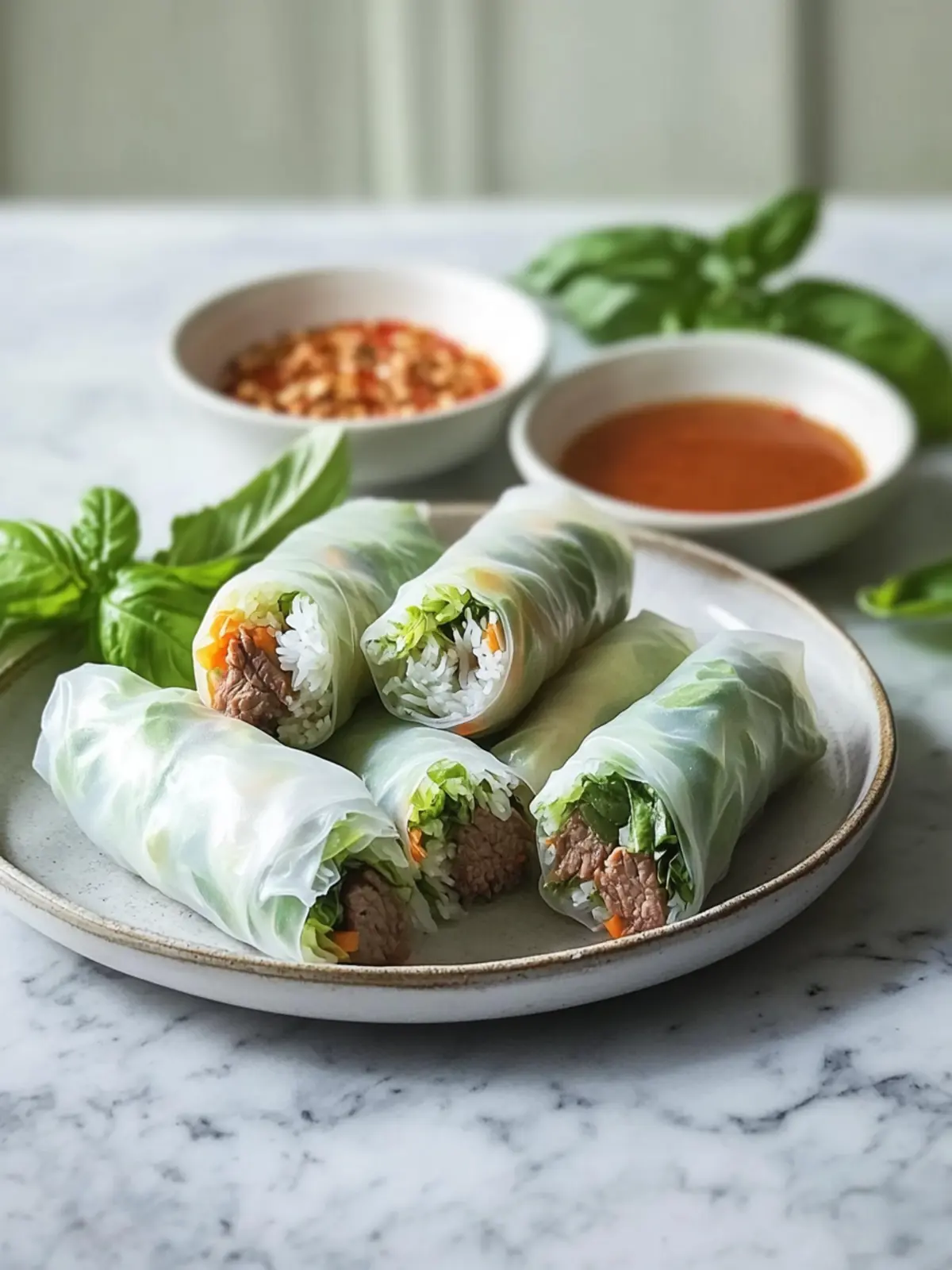 Delicious Easy Homemade Thai Basil Beef Spring Rolls Recipe 5 Easy Homemade Thai Basil Beef Spring Rolls