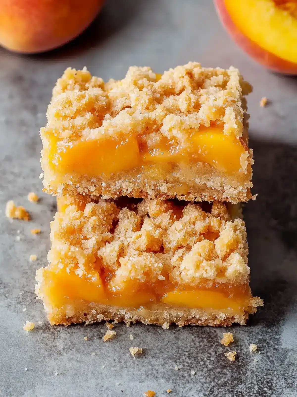 Heavenly Peach Crumb Bars That Will Brighten Your Summer 3 Peach Crumb Bars