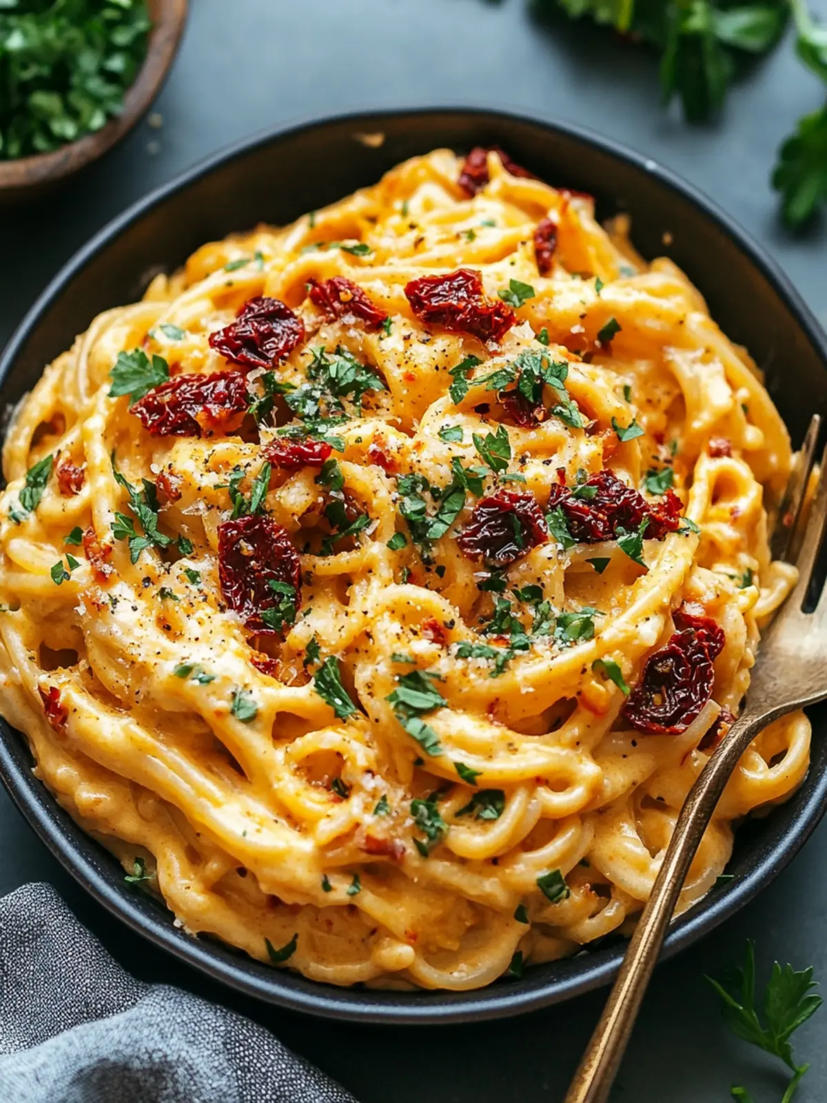 Deliciously Easy Vegan Creamy Sun Dried Tomato Pasta Recipe 2 Vegan Creamy Sun Dried Tomato Pasta