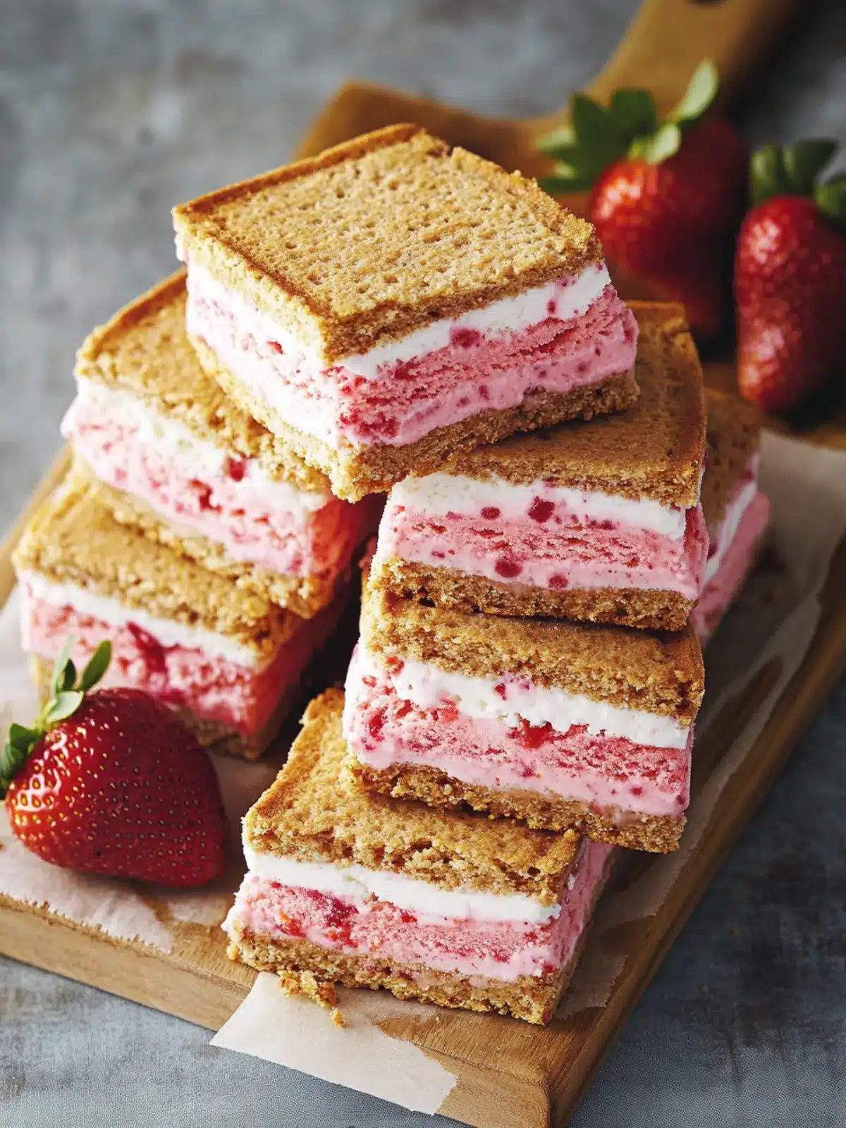 No-Churn Strawberry Ice Cream Sandwiches for Summer Bliss 4 Strawberry Ice Cream Sandwiches