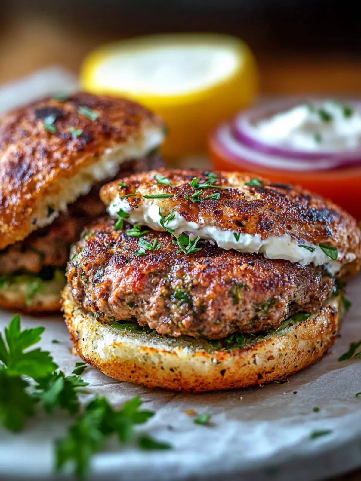 Juicy Greek Bifteki Burger Recipe Ready in 15 Minutes Flat 3 Juicy Greek Bifteki Burger Recipe in 15 Minutes Flat