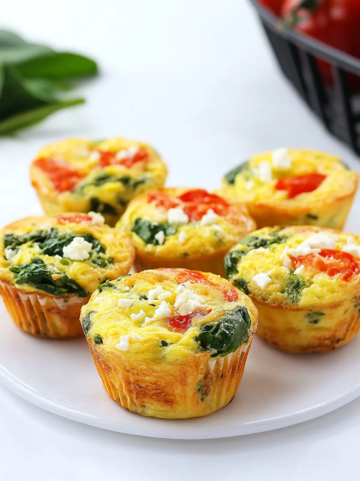 Quick & Healthy Egg Muffins with Spinach and Feta Bliss 4 Quick & Healthy Egg Muffins with Spinach and Feta