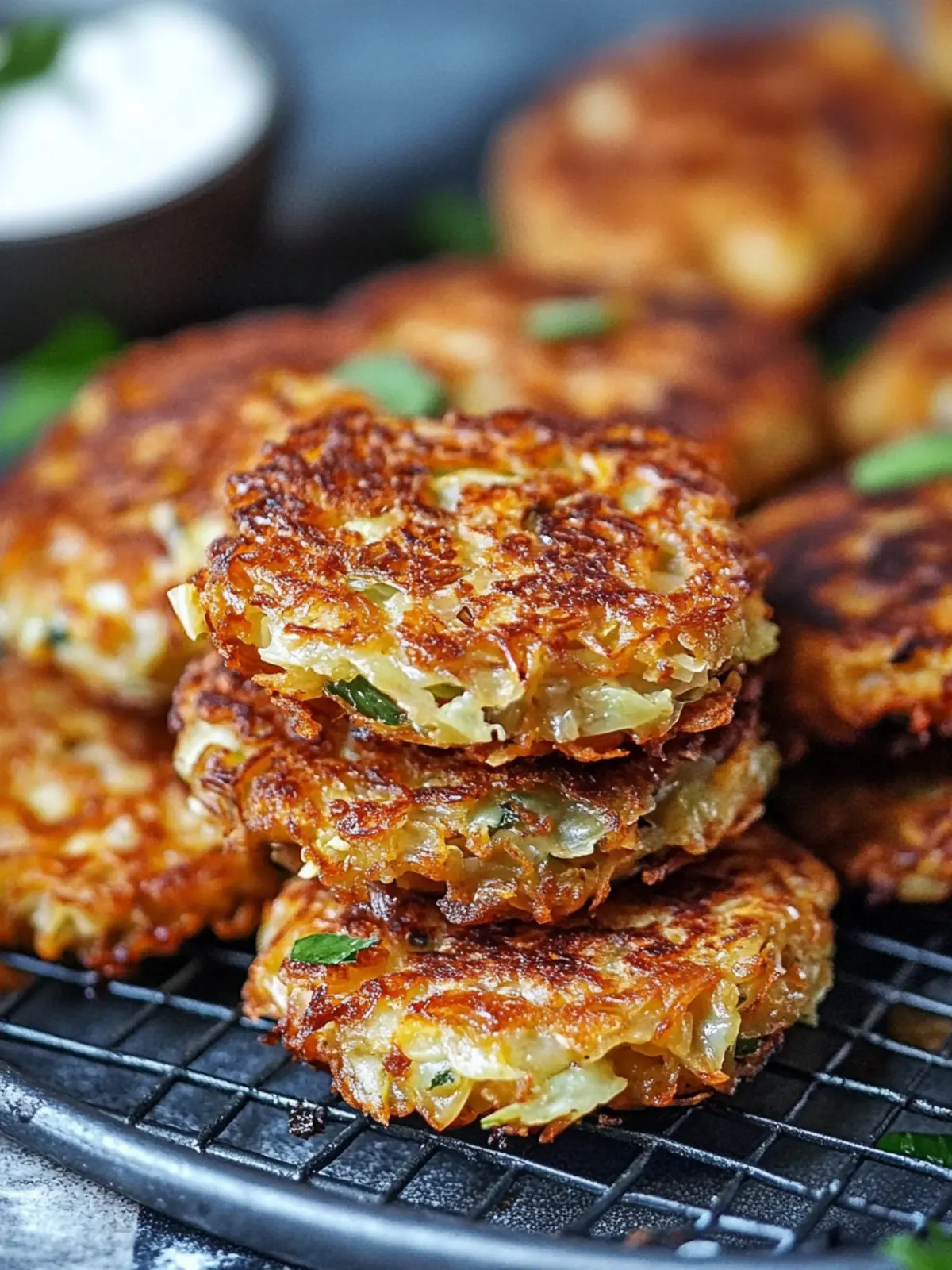 Crispy Cabbage Fritters: Fried or Baked for Perfect Flavor 3 Cabbage Fritters | Crispy Fried or Oven Baked Patties