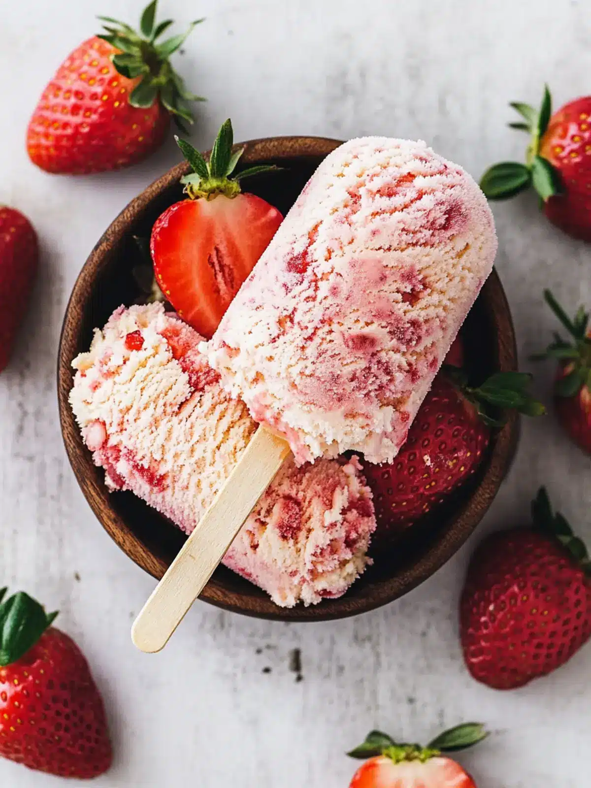 No Churn Strawberry Shortcake Ice Cream Bars You’ll Love 4 Strawberry Shortcake Ice Cream