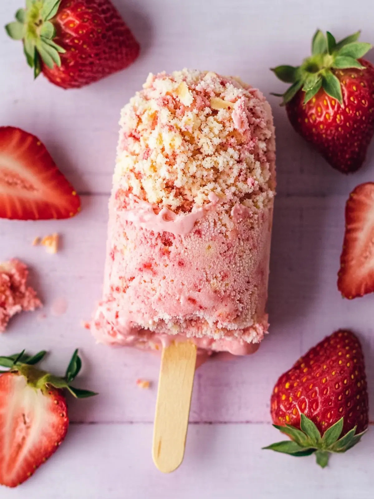 No Churn Strawberry Shortcake Ice Cream Bars You’ll Love 5 Strawberry Shortcake Ice Cream