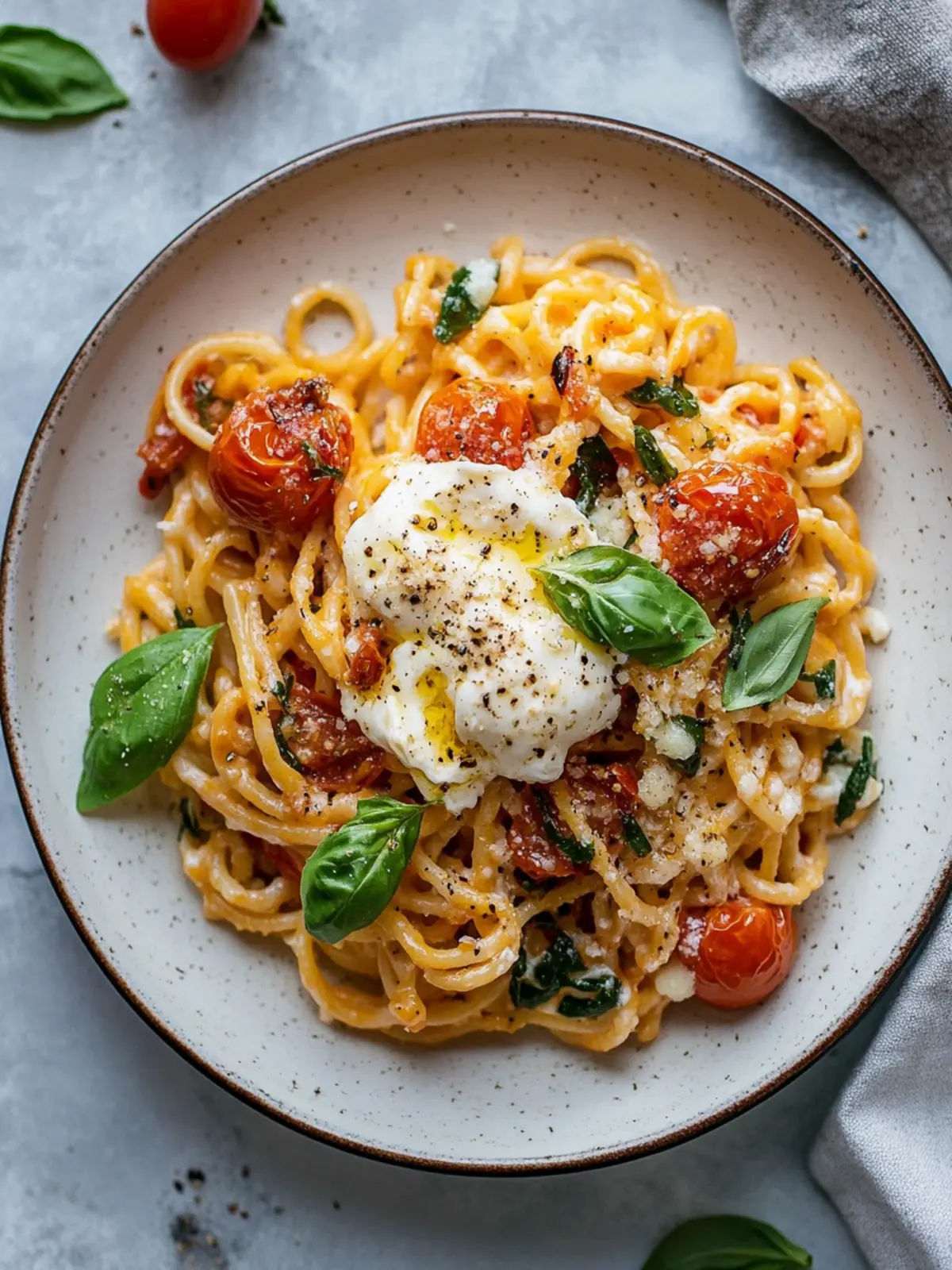 Delicious Burst Tomato Burrata Pasta in Just 45 Minutes 5 Burst Tomato Burrata Pasta