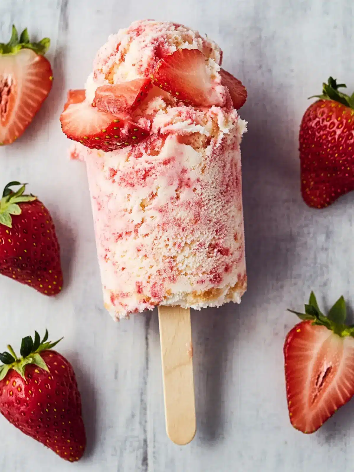 No Churn Strawberry Shortcake Ice Cream Bars You’ll Love 2 Strawberry Shortcake Ice Cream