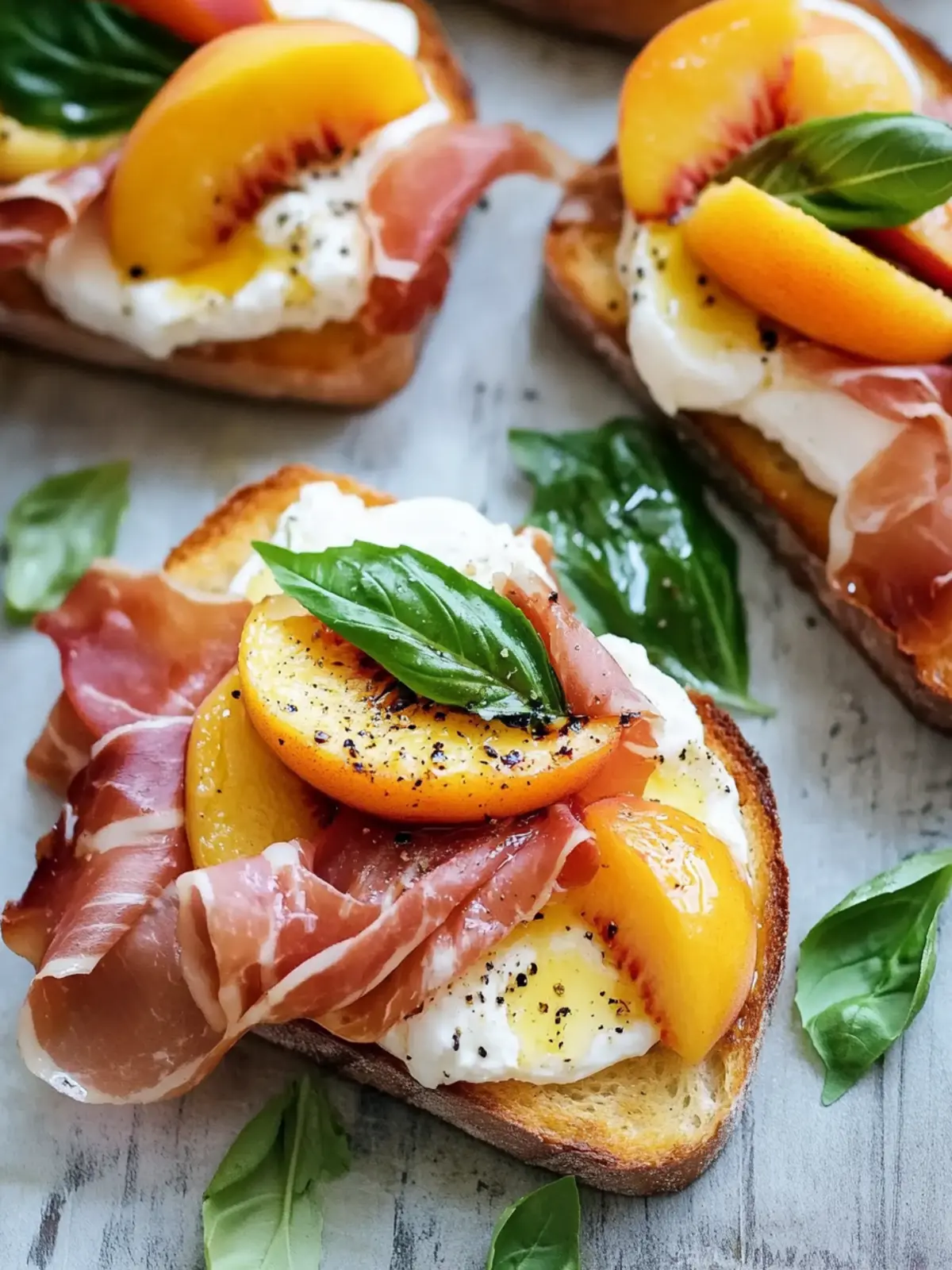 Peach, Burrata, and Prosciutto Toast for a Perfect Summer Snack 5 Peach, Burrata, And Prosciutto Toast