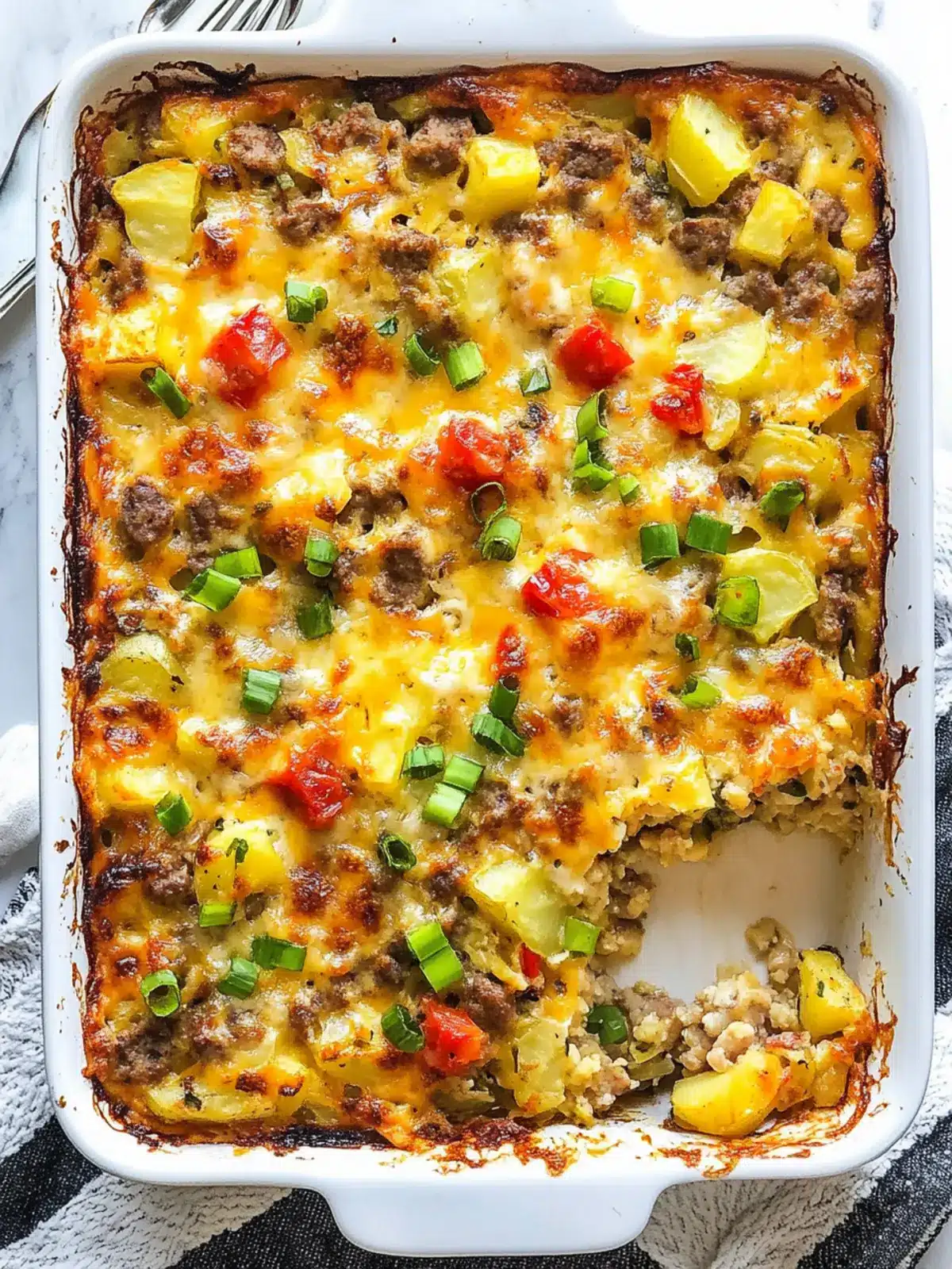Sizzling Sausage Potato Breakfast Casserole for Busy Mornings 2 Sausage Potato Breakfast Casserole