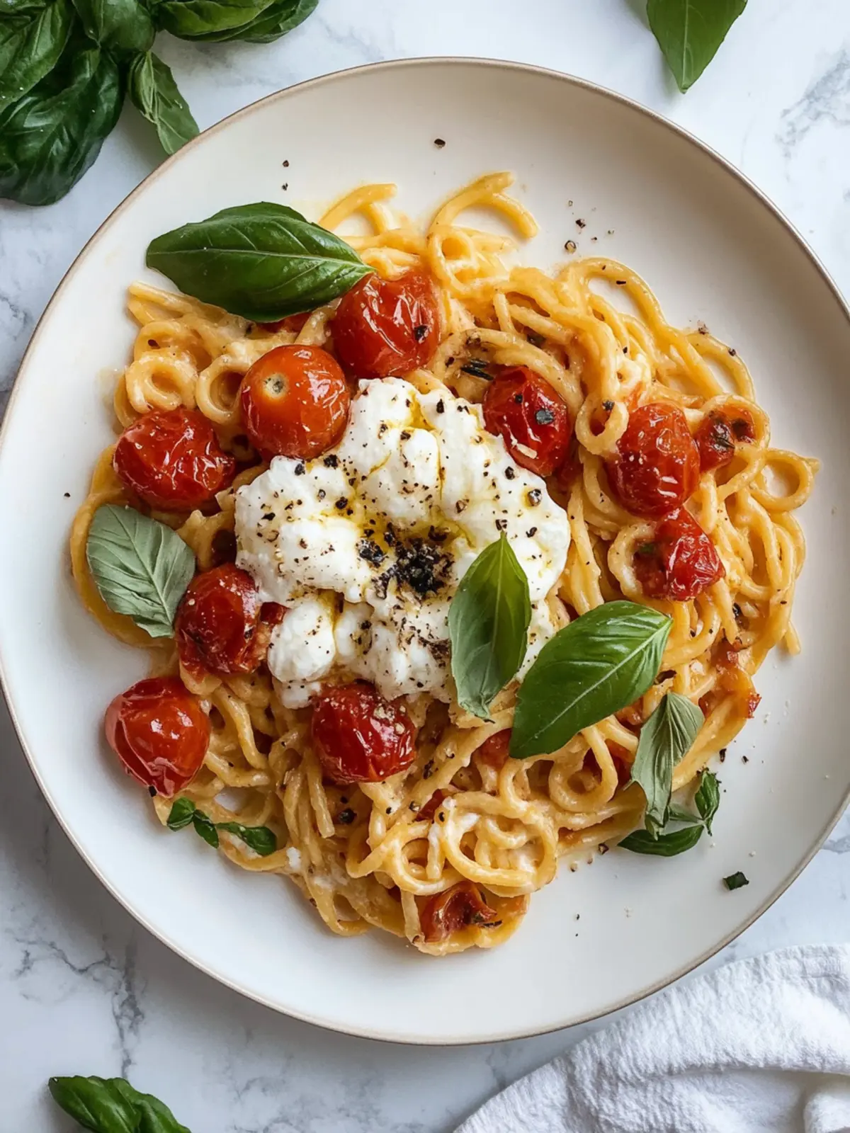 Delicious Burst Tomato Burrata Pasta in Just 45 Minutes 2 Burst Tomato Burrata Pasta