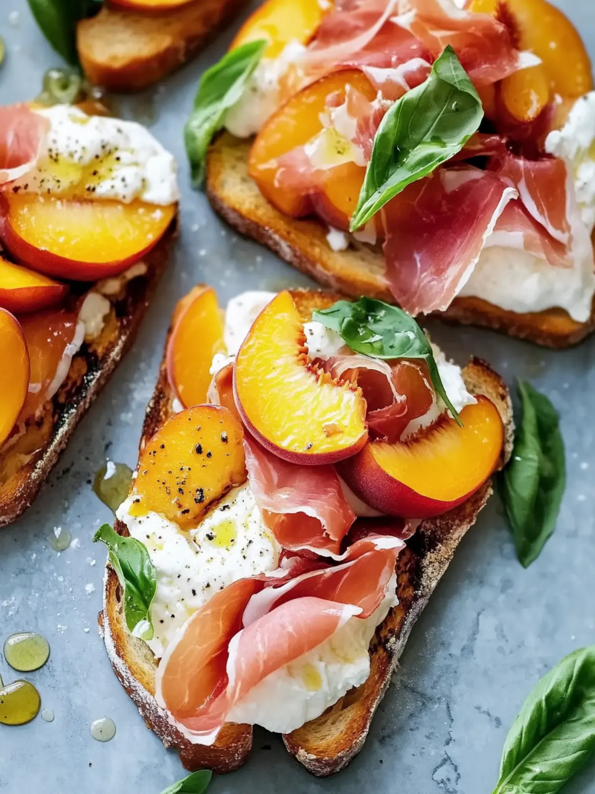 Peach, Burrata, and Prosciutto Toast for a Perfect Summer Snack 3 Peach, Burrata, And Prosciutto Toast